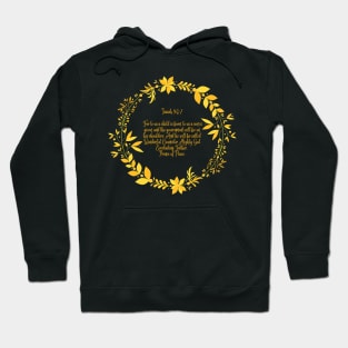 For Unto Us a Child is Born - Bible Verse Gold Lettering - Christian Christmas Design Hoodie